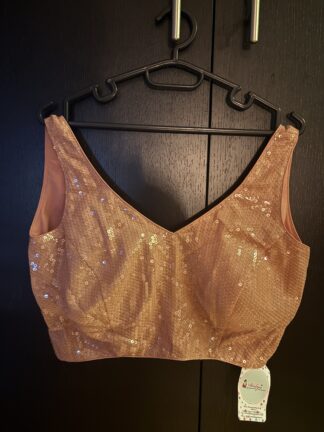 Pink sequenced blouse