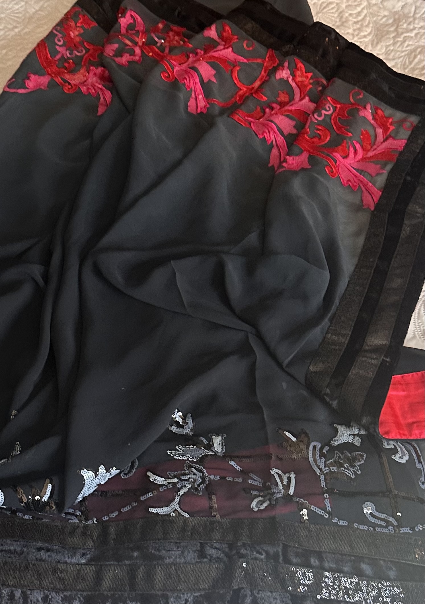 Manish Malothra Saree with blouse and petticoat - Image 3