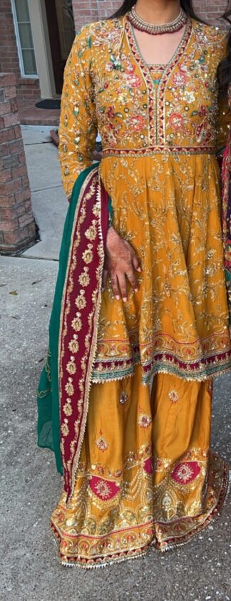 Yellow mehndi outfit