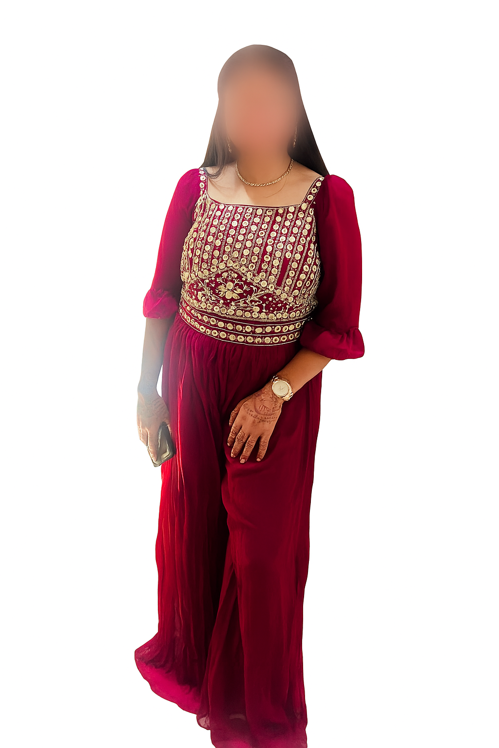 Red Indowestern Outfit