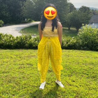 NWT House of Masaba Women's Yellow Designer Dhoti Set