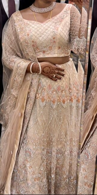 Blush Pink Reception Lehenga