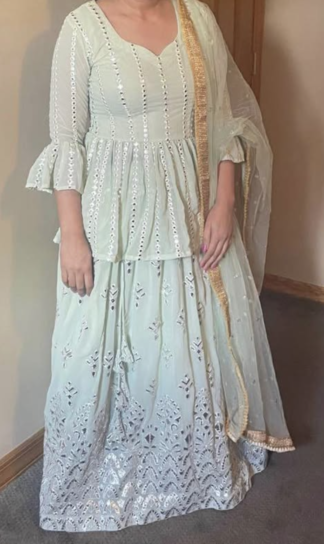 Handcrafted Pastel Indian Lehenga Choli