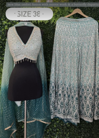 Jewel Tone Embellished Sharara Set with Dupatta