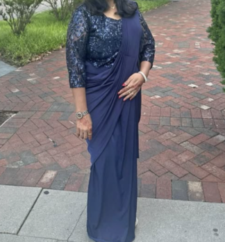 Pre-Draped Cocktail Saree