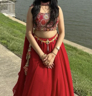 Golden Red Lehenga