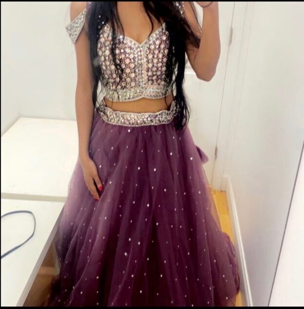 Purple Indian Reception dress from Ladlee