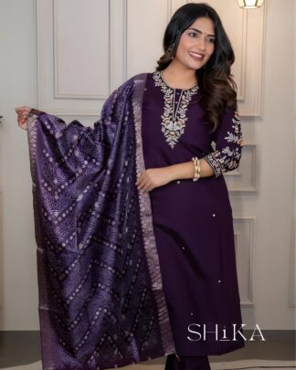 Amethyst Glow Kurti Set