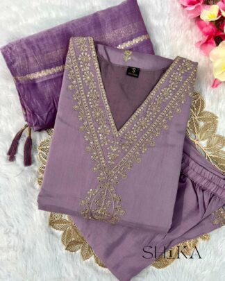 Lavender Twilight Kurti Set