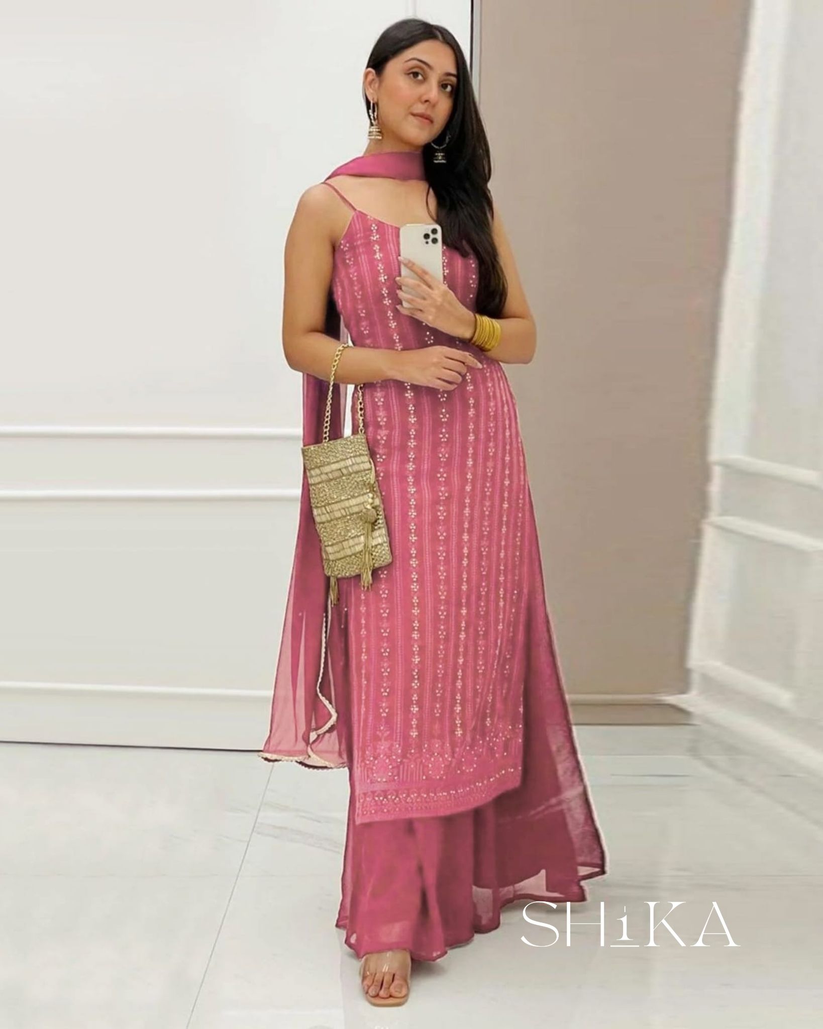 Dusty Rose Kurta Set - Image 3