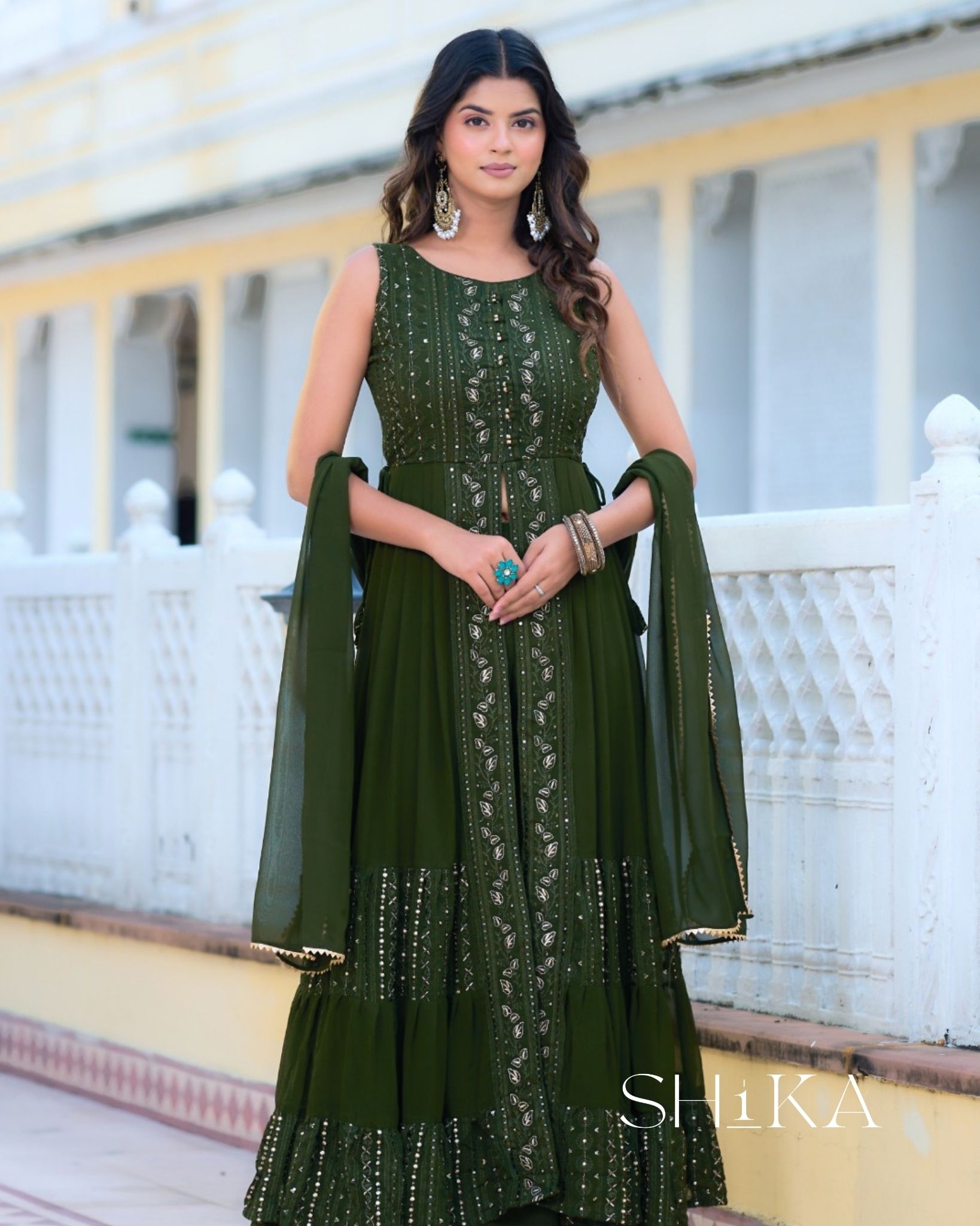 Emerald Jewel Anarkali
