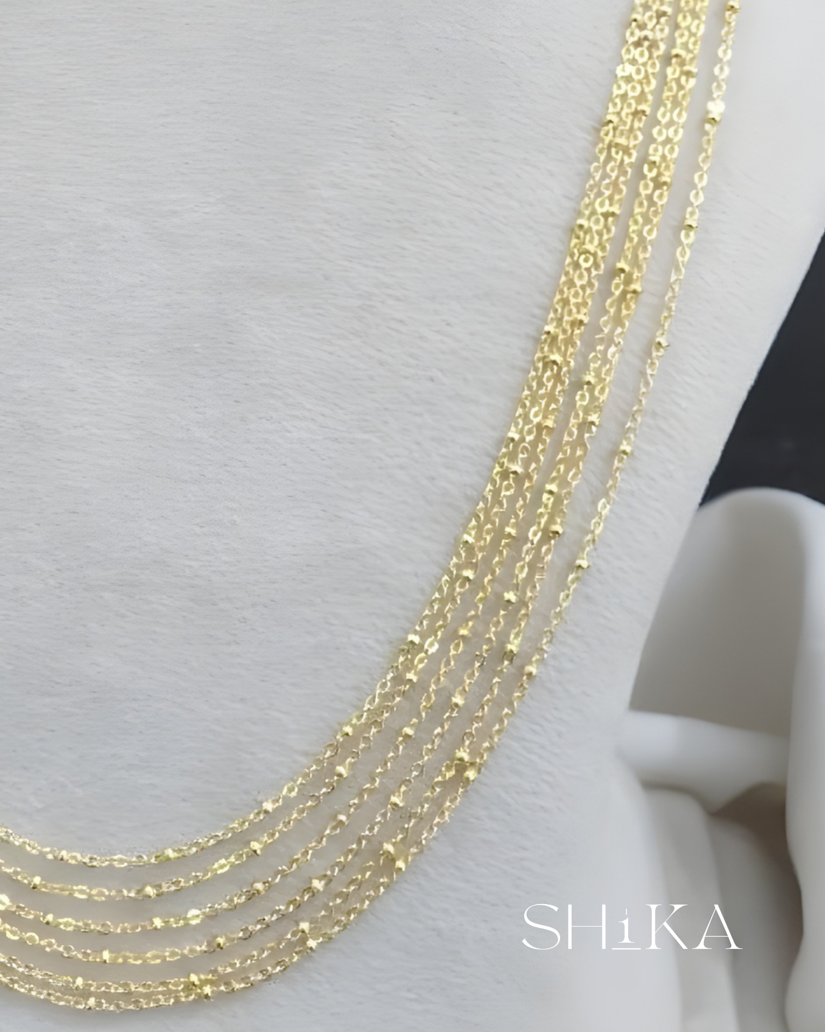 Chandraharam Gold Chain Necklace - Image 4