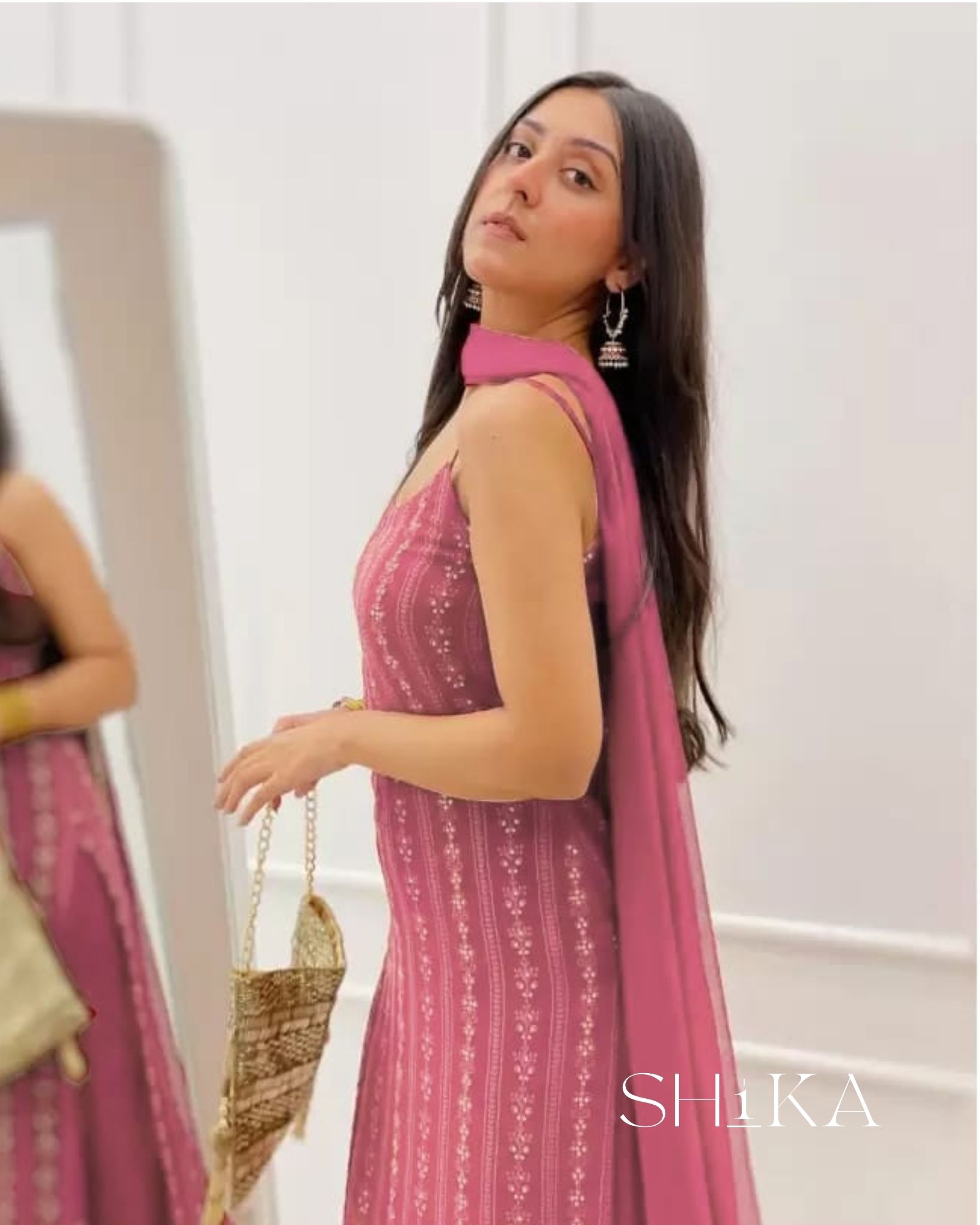 Dusty Rose Kurta Set - Image 2