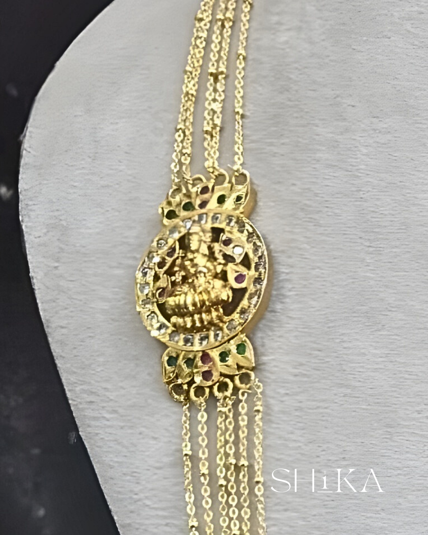 Chandraharam Gold Chain Necklace - Image 3