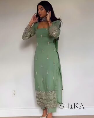 Crystal Lotus Kurti Set