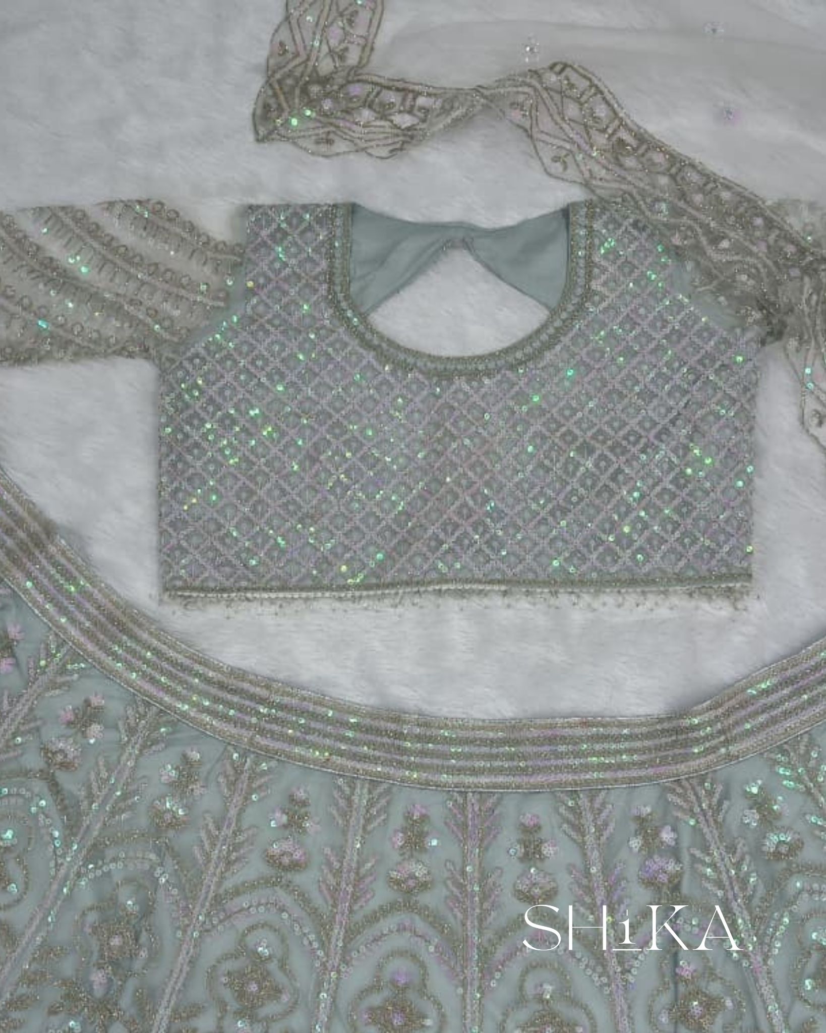 Crystal Wave Lehenga - Image 4