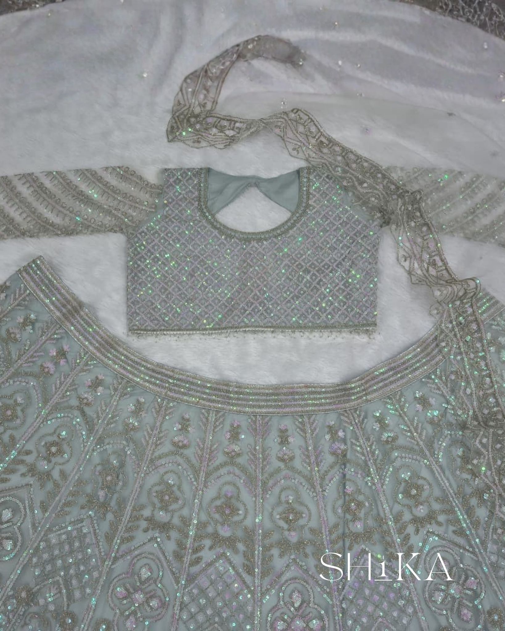 Crystal Wave Lehenga - Image 3