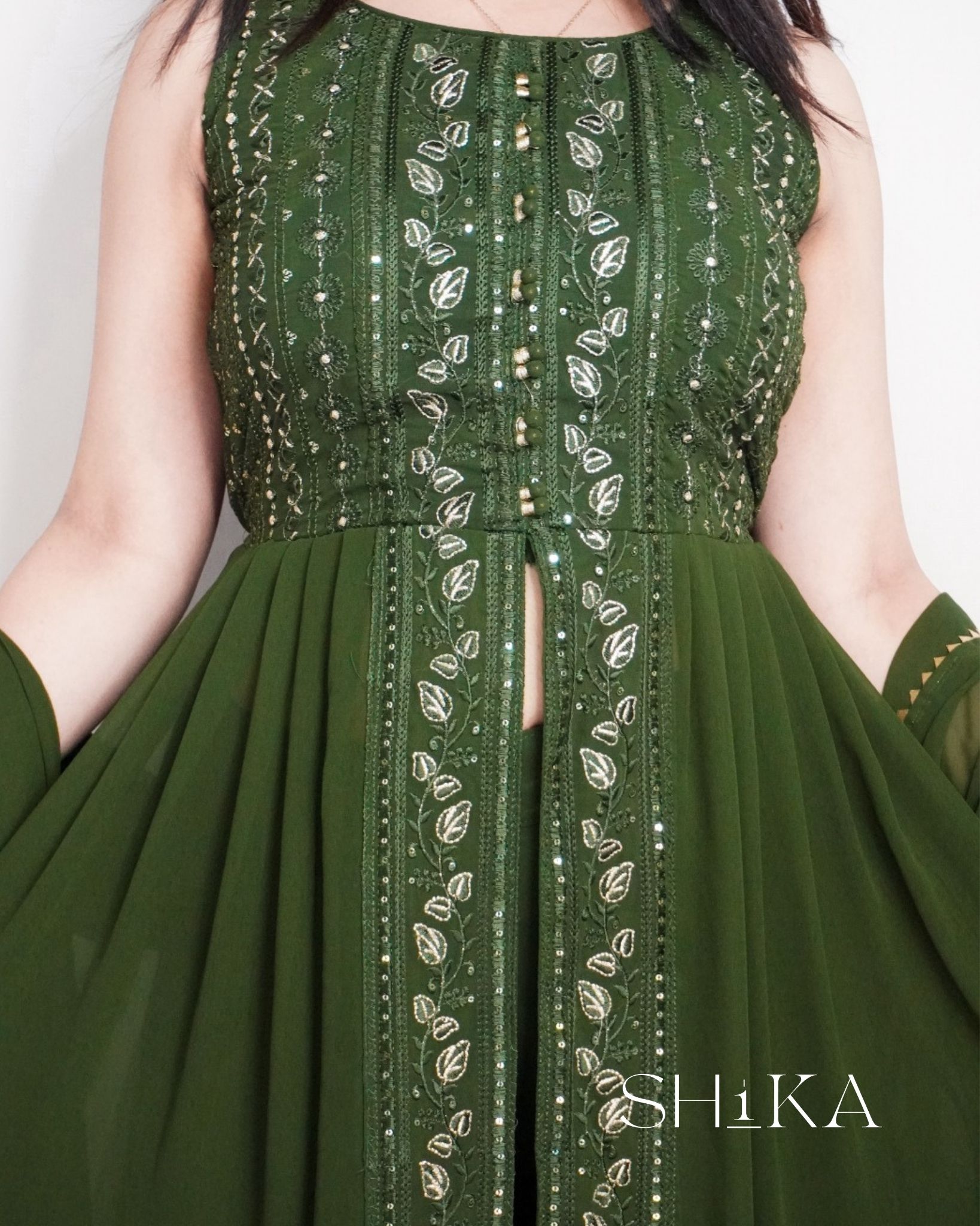 Emerald Jewel Anarkali - Image 2