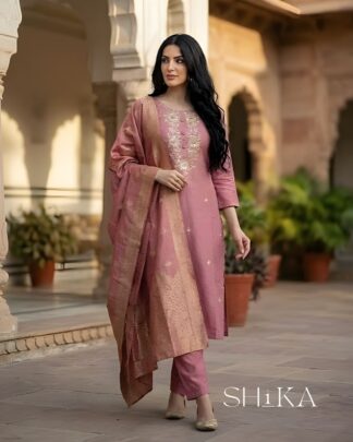 Chanderi Bloom Kurti Set