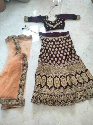 Maroon Designer Lehenga