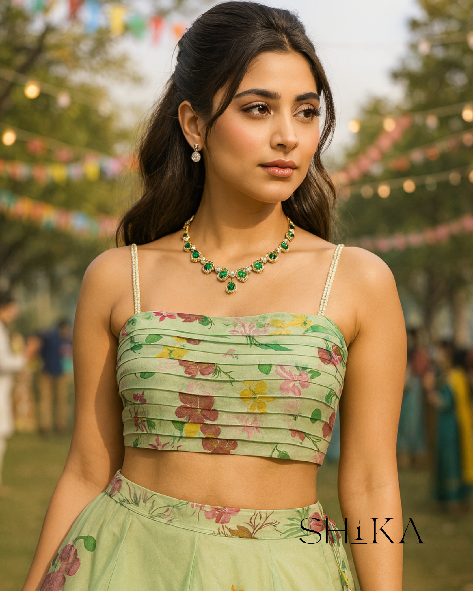 Lichen Floral Lehenga