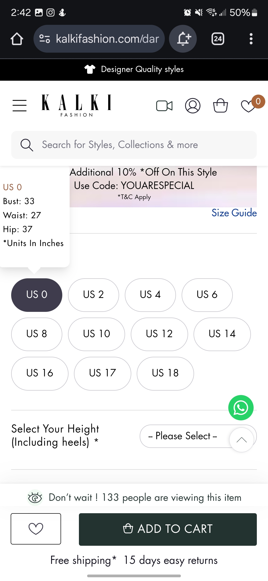 Kalki Green Embroidered Anarkali - Image 7