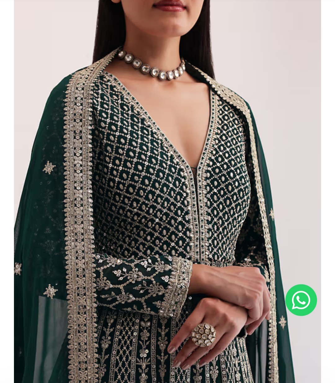 Kalki Green Embroidered Anarkali - Image 2