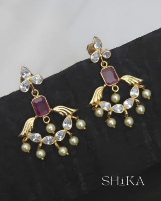 Detachable Dangle Earrings - Red