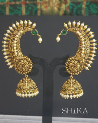 Antique Cresent Jhumkas Earrings