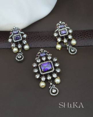 Victorian Moissanite Pendant Set