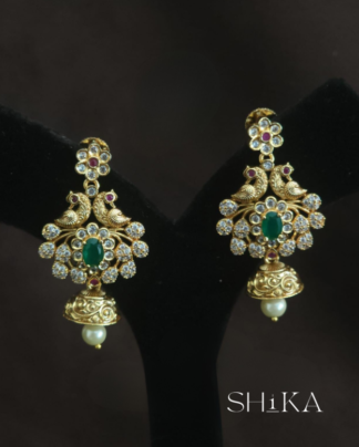 Polished Gold Chandbali Earrings