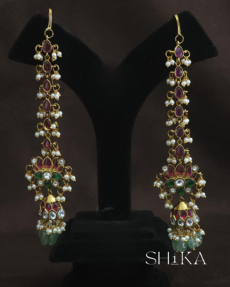 Kempu Jhumkas Dangle Earrings
