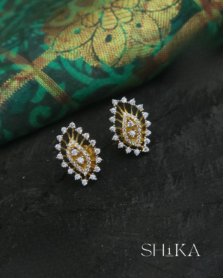 GJ Leaf Stud Earrings