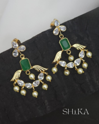 Detachable Dangle Earrings - Green