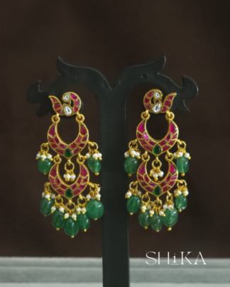 Jadau Kundan Cresent Earrings