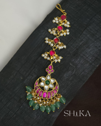 Beaded Fringe Jadau Kundan Tika