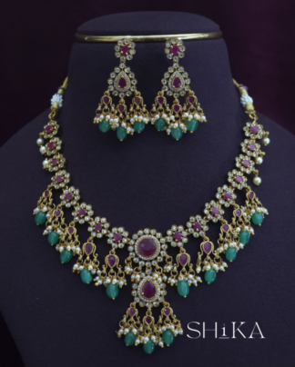 Stone and Bead Necklace Set