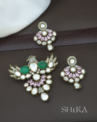 Moissanite Stone Pendant Set