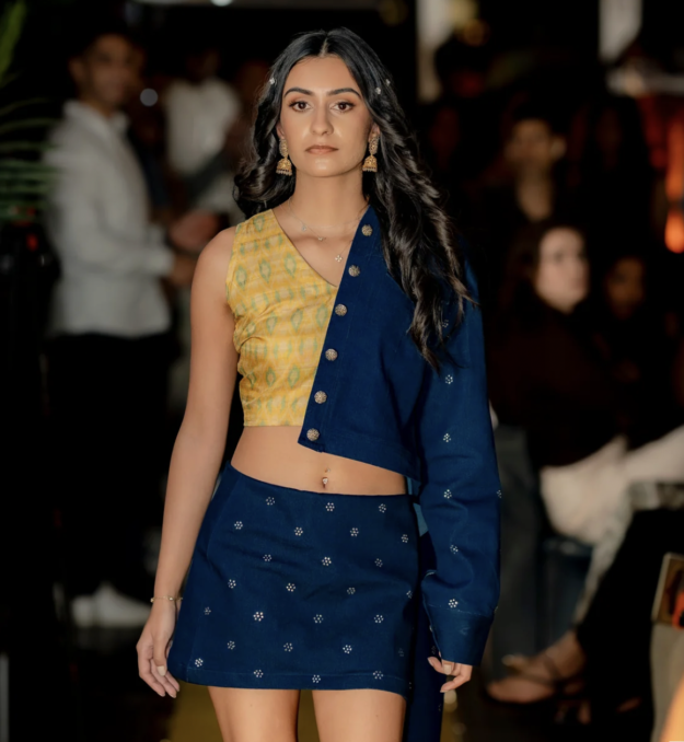 Raat Rani Embroidered Denim Set