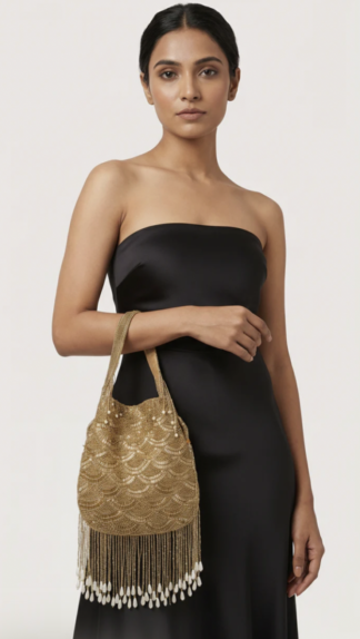 Scallop Tassel Purse