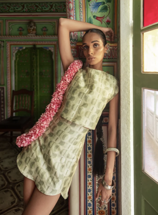 Aangan Handwoven Mini Skirt