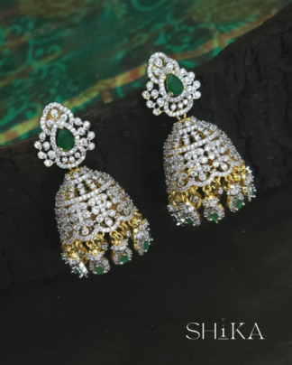 CZ Jhumka Earrings