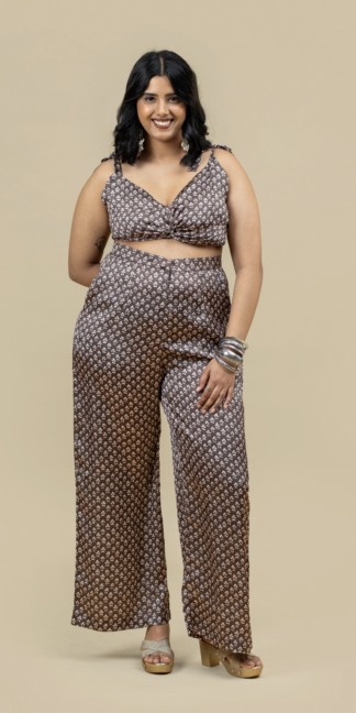 PHOOL floral silky pants