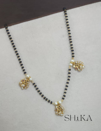 3 Pendant Nalla Pusalu Necklace