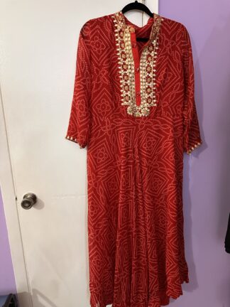 Red Bandini Kurti (XL - 42/44)